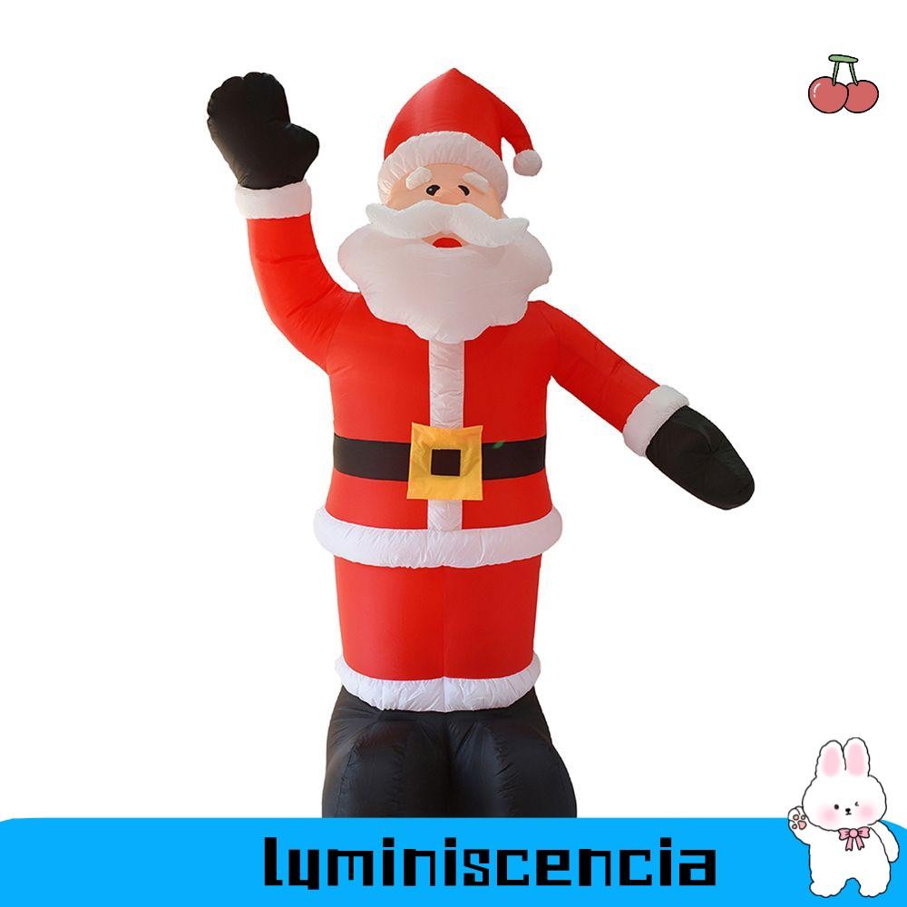 Luminescencia 2.4M Santa Claus Waving Hand Kids Favors ตกแต่งสวนกลางแจ้ง Photo Props Inflatable ของเล่นรุ่น