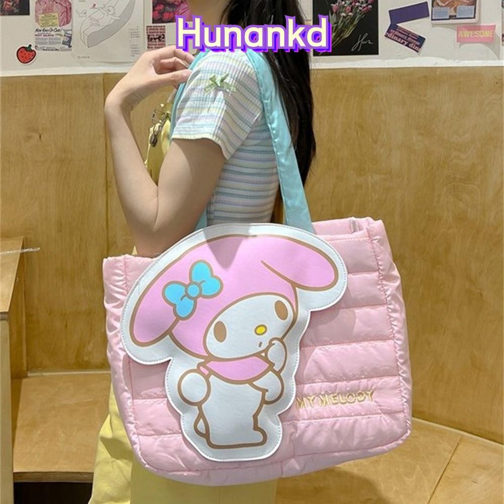 Hunan Tote Bag, Down Cotton Cushion Quilted Shoulder Bag, Portable Large Capacity Cute Cartoon Printing Bag for Women Girls