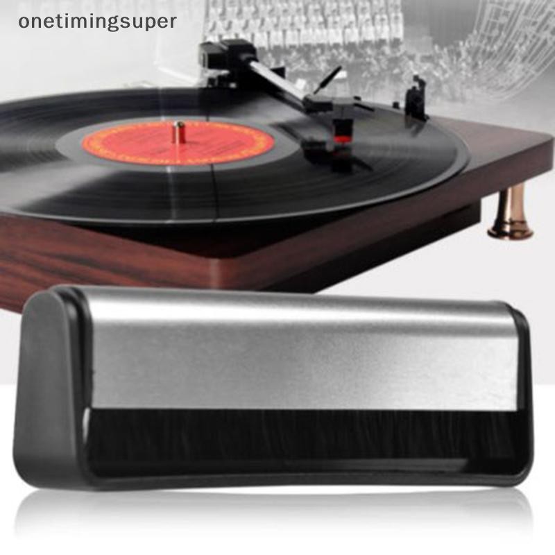 Onetimingsuper แปรงทําความสะอาดบันทึกไวนิล Anti Static คาร์บอนไฟเบอร์ LP บันทึกแผ่นเสียงแปรง OTP