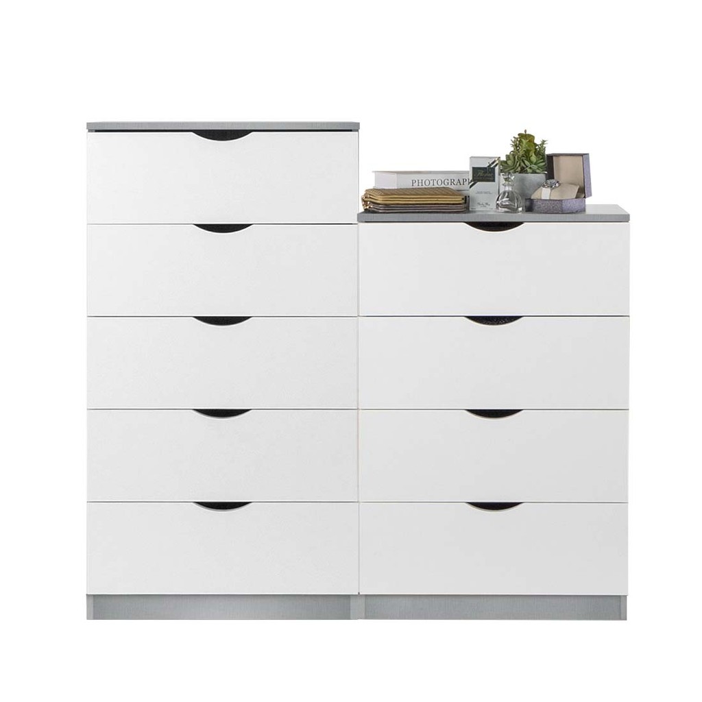 Koncept Furniture ชุดตู้ลิ้นชักเก็บของ Pody 120 ซม. สีขาว  แบรนด์ KONCEPT FURNITURE