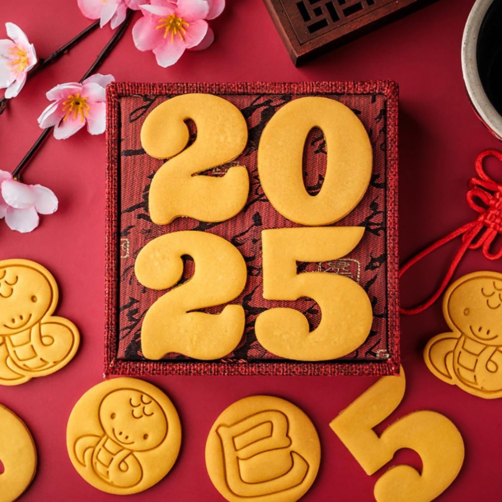 7ชิ้น/เซ็ต2025ปีงู3ง แม่พิมพ์คุกกี้ ฉ ออนดานท์ เครื่องตัด ทําเอง เบเกอรี่ตกแต่งเครื่องมืออุปกรณ์ครัว