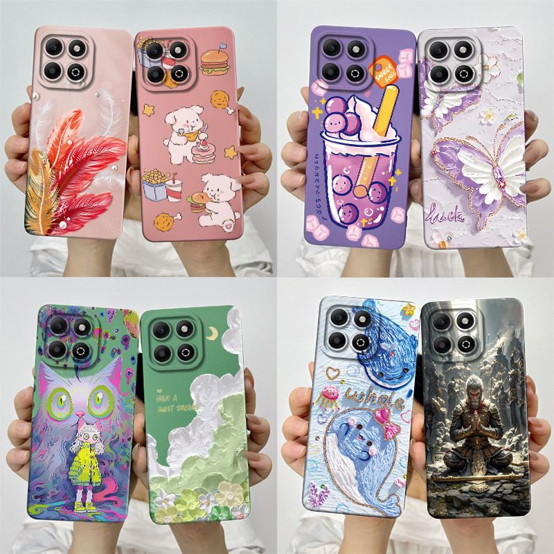 สําหรับ Honor X6B เคสโทรศัพท์ JDY-LX1 JDY-LX2 ซิลิโคนอ่อนนุ่มหวานทาสีป้องกันปกหลังเปลือกน่ารักการ์ตูนพิมพ์ปลอกกันกระแทก