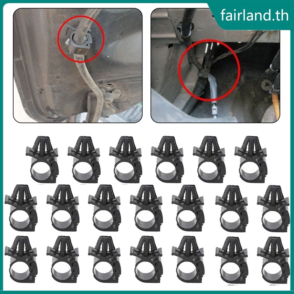 [FAIRLAND-TH] 20 ชิ้นสายรัดสายไฟรถยนต์ยึดล็อคสายไฟท่อคลิป Tie Wrap Holder