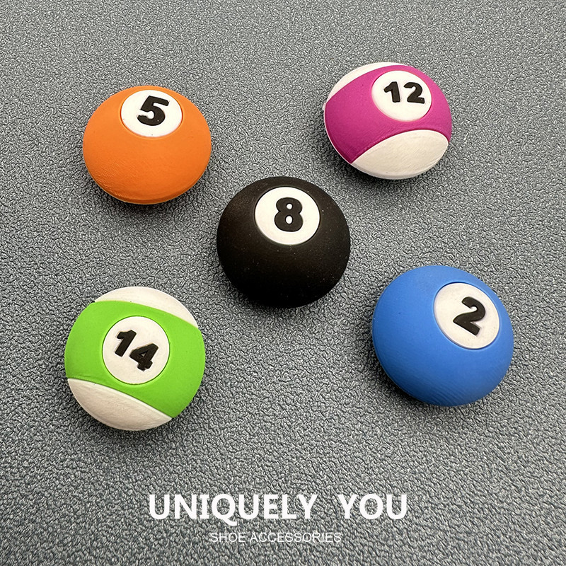High Quality Jibbitz Crocs จิ๊บบิท ติดรองเท้า Billiard ของแทั Jibbitz Crocs เกาหลี