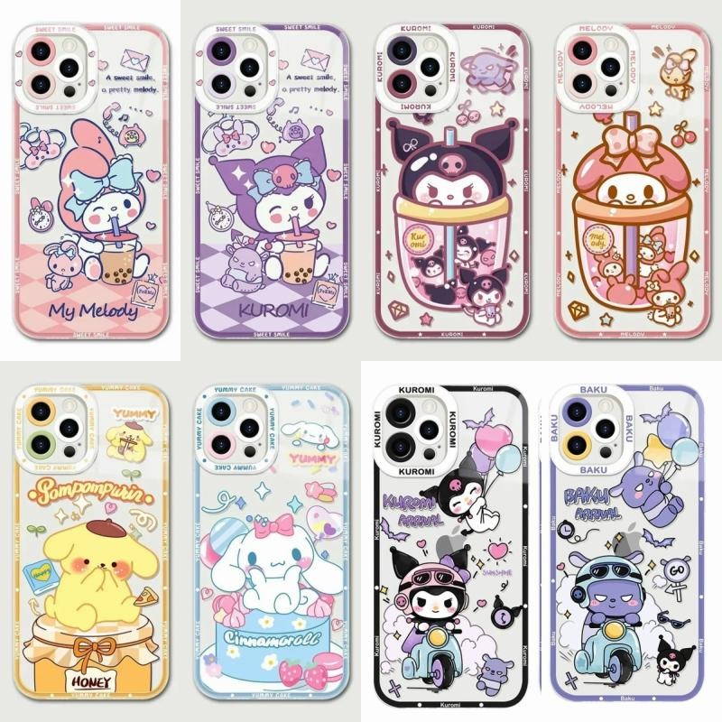 Yน่ารัก SANRIO Kuromi POM Purin เคสสำหรับ Xiaomi redmi 13C 12C 13 12 10 9 9A 9C 10C 9T 7 8 A1 A2บวก 