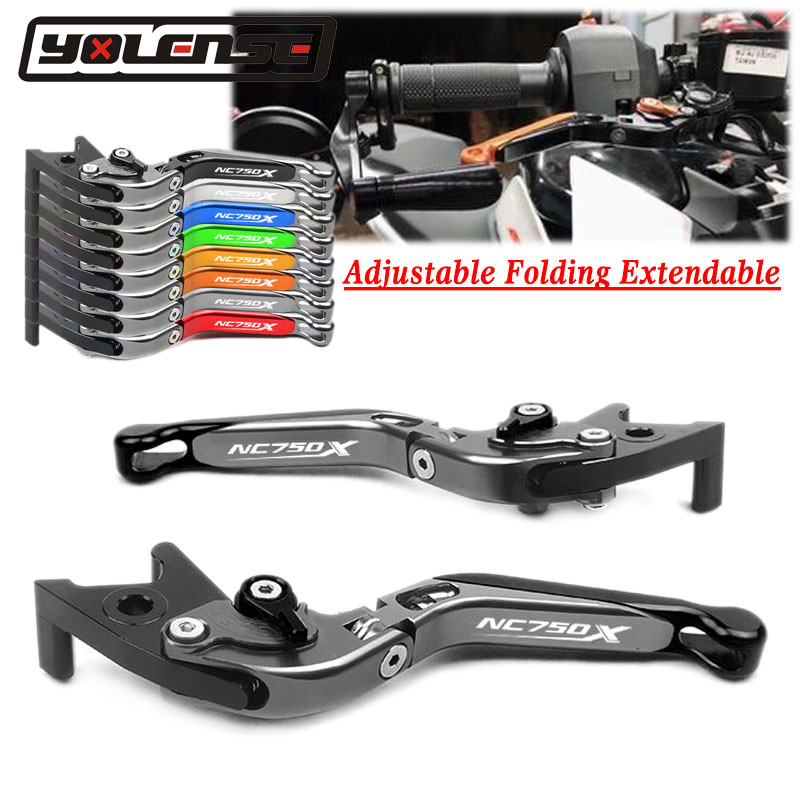 Yอุปกรณ์เสริมรถจักรยานยนต์ Folding คลัตช์เบรก Levers สำหรับ HONDA NC750 NC750S NC750X NC 750S NC750X