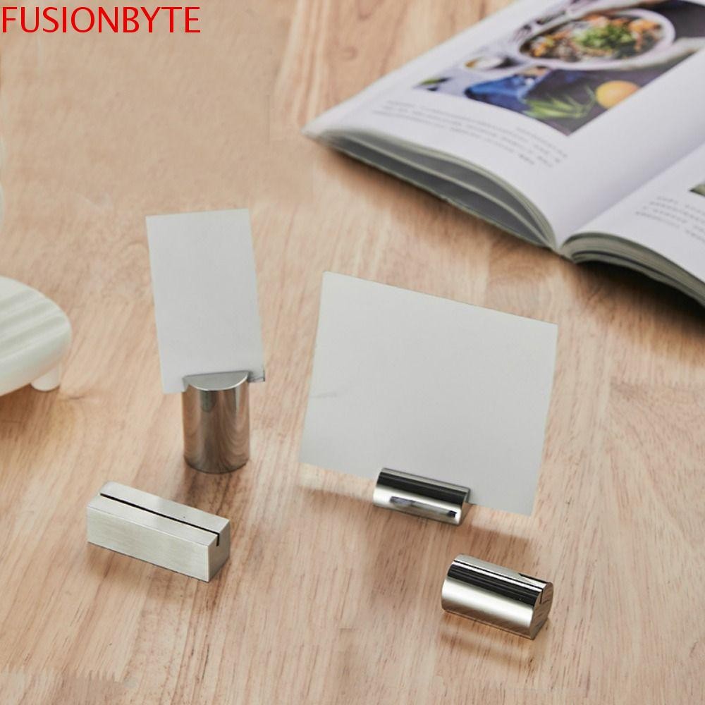 Fusionbyte ที่วางบันทึกเมนู, ที่วางการ์ดสร้างสรรค์สแตนเลส, ขาตั้งโชว์, ที่วางป้ายตัวเลขแข็งตลก, การ์ดที่นั่งโรงแรม