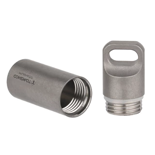 [LIXADA Mall] TOMSHOO Titanium Pill Case Waterproof Mini Pill Holder Pocket Pill Box Container for Outdoor Travel Camping Hiking