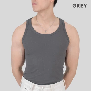 เสื้อกล้าม SAI-SABAI - เสื้อกล้ามผู้ชาย สไตล์เกาหลี ผ้าร่อง สัมผัสนุ่ม ใส่สบาย ระบายอากาศได้ดี เย็นสบาย