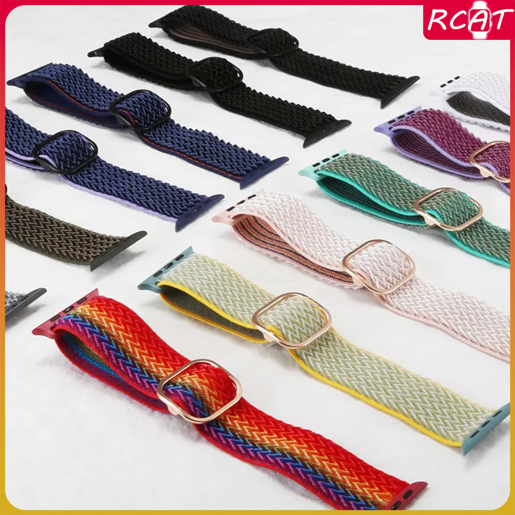 ปรับกีฬาไนลอนสำหรับ for Apple Watch Ultra 3 2 49 มม.41 45 44 40 38 42 46 smartwatch Iwatch SE Series 11 10 9 8 7 6 5