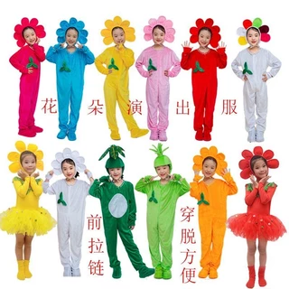 ไม้เด็กเครื่องแต่งกาย.เต้นรําเครื่องแต่งกายเจ็ดสีดอกไม้สีรุ้งเด็กดอกทานตะวันดอกทานตะวันเครื่องแต่งกายประสิทธิภาพ