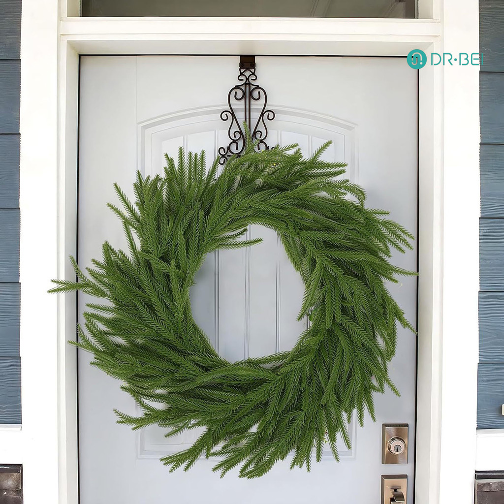 Dr.bei Norfolk Pine Garland 59 นิ้วสมจริงคริสต์มาส Greenery Garland เข็มสนประดิษฐ์ Garland สําหรับงานรื่นเริง Mantel ตารางตกแต่งผนัง