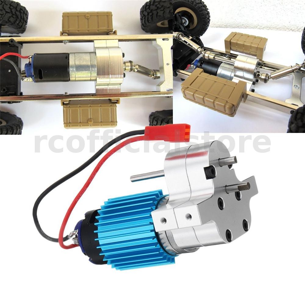 1pc โลหะเกียร์กรณี w/370 มอเตอร์สําหรับ WPL B-16 B-24 B-36 C24 JJRC Q60 Q61 4WD 6WD RC รถ