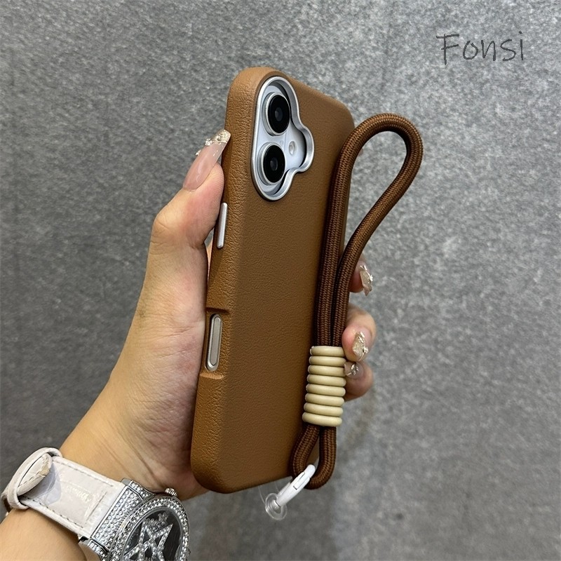เคสหนัง PU หรูหรากันกระแทกสําหรับ iPhone 16 15 14 Plus 13 12 11 Pro Max