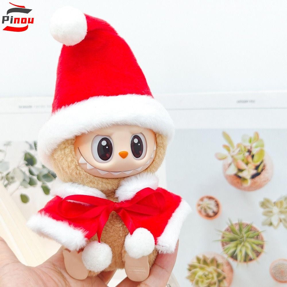 Pinou Labubu ชุดตุ๊กตาผ้า Handmade Labubu Time เสื้อผ้า, แฟชั่น Mini เปลี่ยน Dress Up Labubu จี้ตุ๊กตาอุปกรณ์เสริมผ้าฝ้ายตุ๊กตา