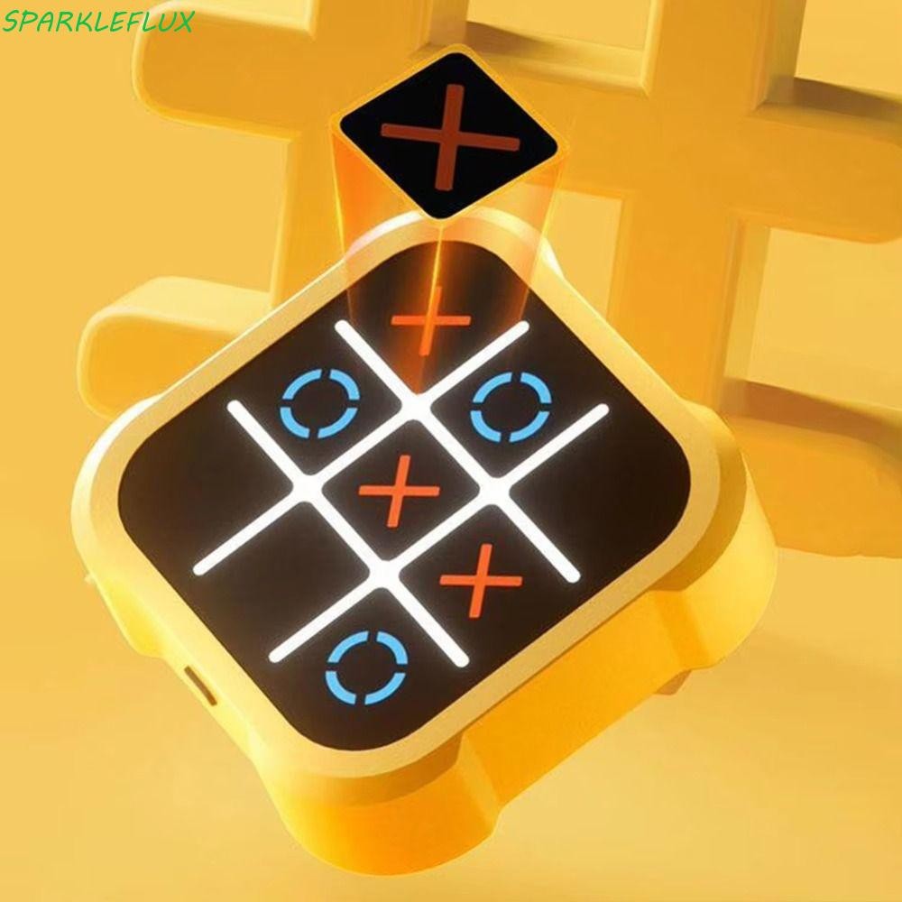 Sparkleflux TIC-TAC-TOE, ไฟฟ้า 3-in-1 มือถือ Bolt เกม, เกมเดินทางแบบพกพาการศึกษา Memory Growth Montessori ปริศนาตารางเกมครอบครัว