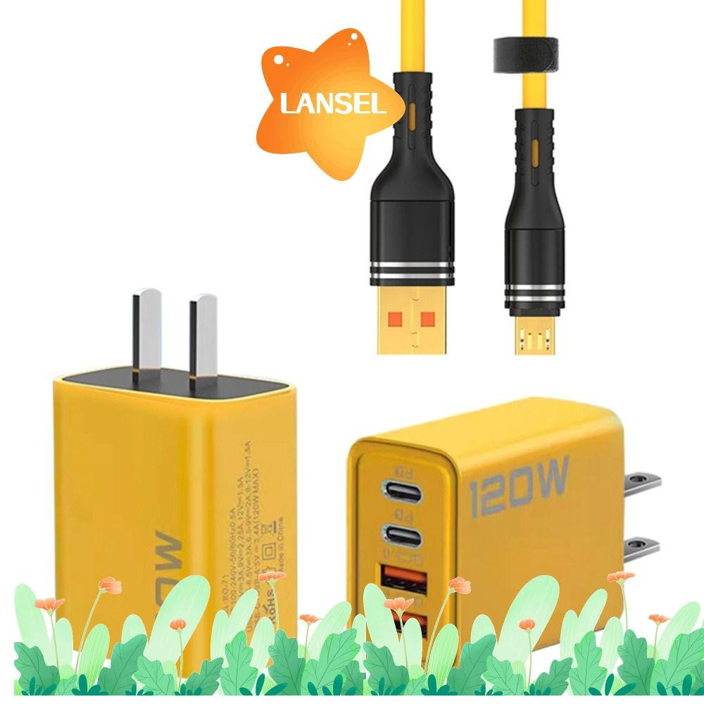 Lansel อะแดปเตอร์หลายพอร์ต, ปลั๊ก EU/US ปลั๊กชาร์จมือถือ USB, อินเทอร์เฟซ 2A 12W Type-C หัวชาร์จอัจฉริยะ