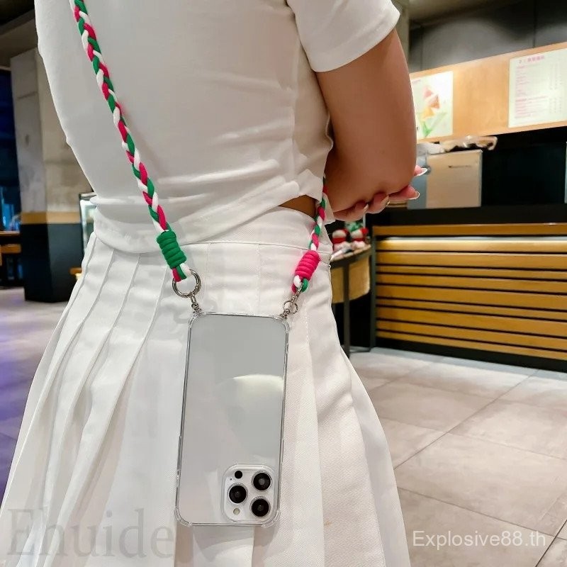 C rossbody สายถักเปียคอเกราะล้าง TPU ปกอ่อนสำหรับ R edmi 14C 13C poco M6 X6 M6 Pro C65 10A 9A 12C 4ก