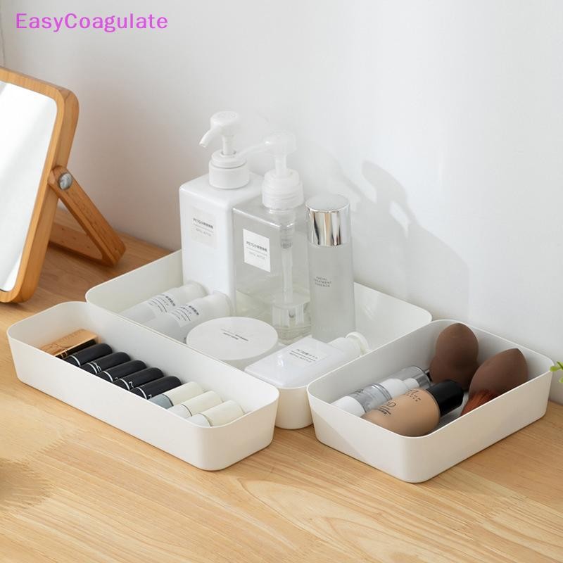 Eas Combinable กล่องเก็บเดสก์ท็อปถาดเก็บเครื่องสําอางแต่งหน้าเสื้อผ้าบนโต๊ะอาหารผู้ถือพลาสติกลิ้นชัก Organizer Ate