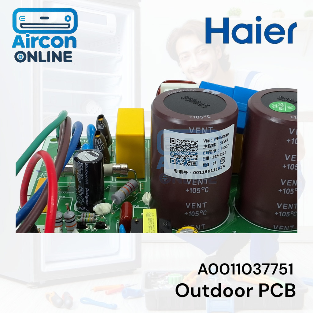Outdoor PCB แอร์ HAIER รุ่น HSU-18VQRA, HSU-18CQAA,CE-18VPATC และรุ่นอื่นๆตามรายละเอียด รหัสสินค้า A0011037751 ของแท้… ราคา ถูกที่สุด ดีลบีเคเค แกลเลอรีภาพที่ 7