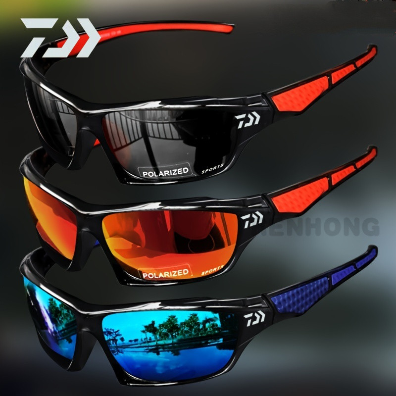 Daiwa แว่นกันแดดโพลาไรซ์สําหรับเล่นกีฬาสําหรับผู้ชายและผู้หญิงตกปลาขี่จักรยาน Uv400 ป้องกัน