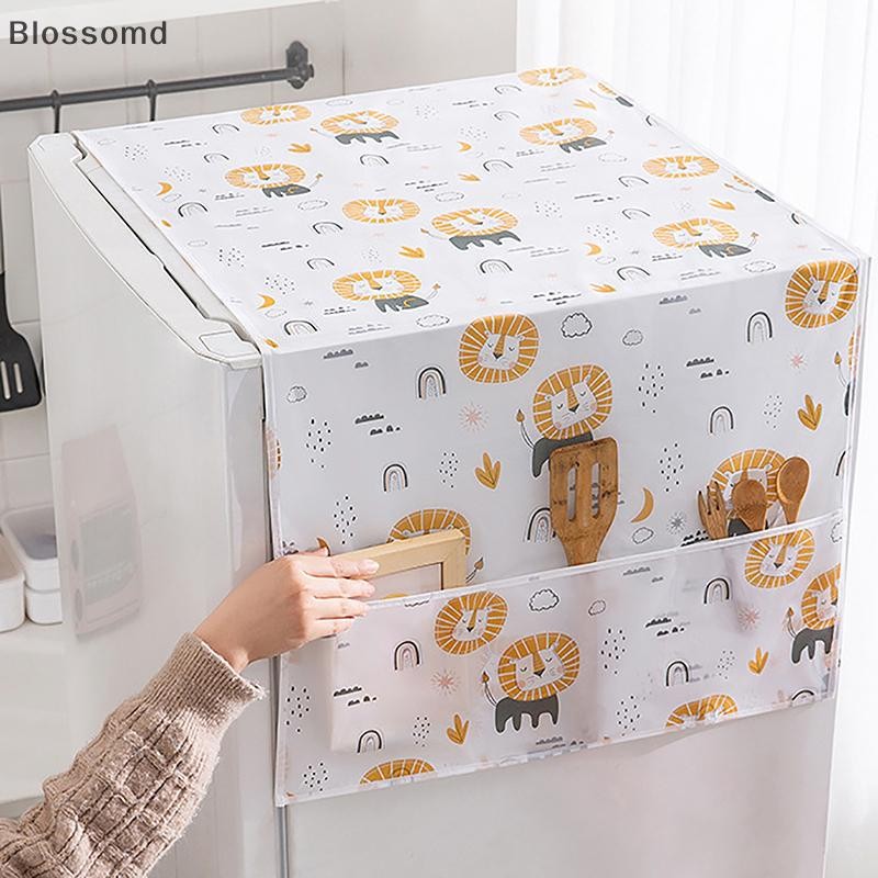 Blossomd ตู้เย็นครอบคลุมถุงเก็บฝุ่นเครื่องซักผ้าล้างทําความสะอาดได้ PEVA ครอบคลุมในครัวเรือนองค์กรจัดเก็บบ้านใหม่