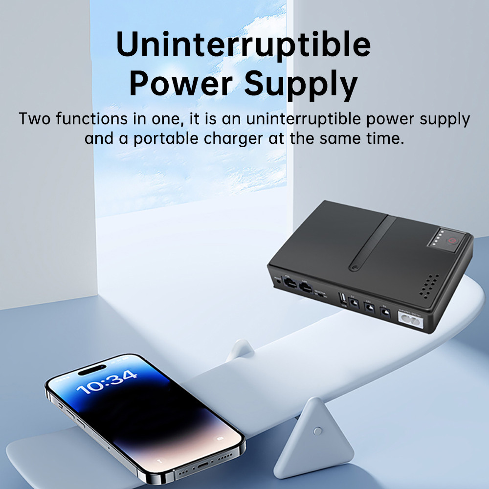 DIYMORE 1018L เครื่องสํารองไฟ DC แหล่งจ่ายไฟสํารอง UPS Power Router Optical Cat อะแดปเตอร์ในตัว 5V/9V/12V/15V/24V