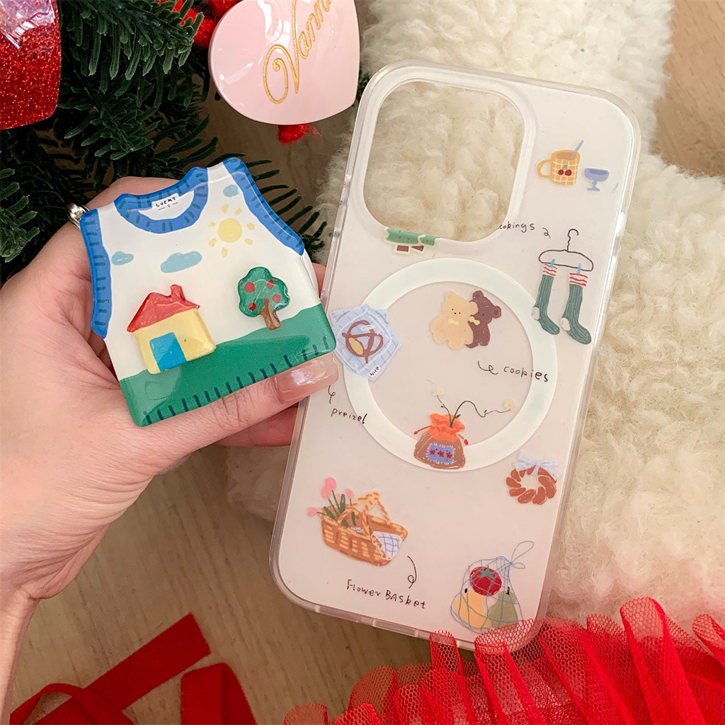 สําหรับiphone case 16 Pro Max 15 Pro Max 14 Pro Max 13 Pro Max Double layer IMD super Strongดูดเคสโทรศัพท์