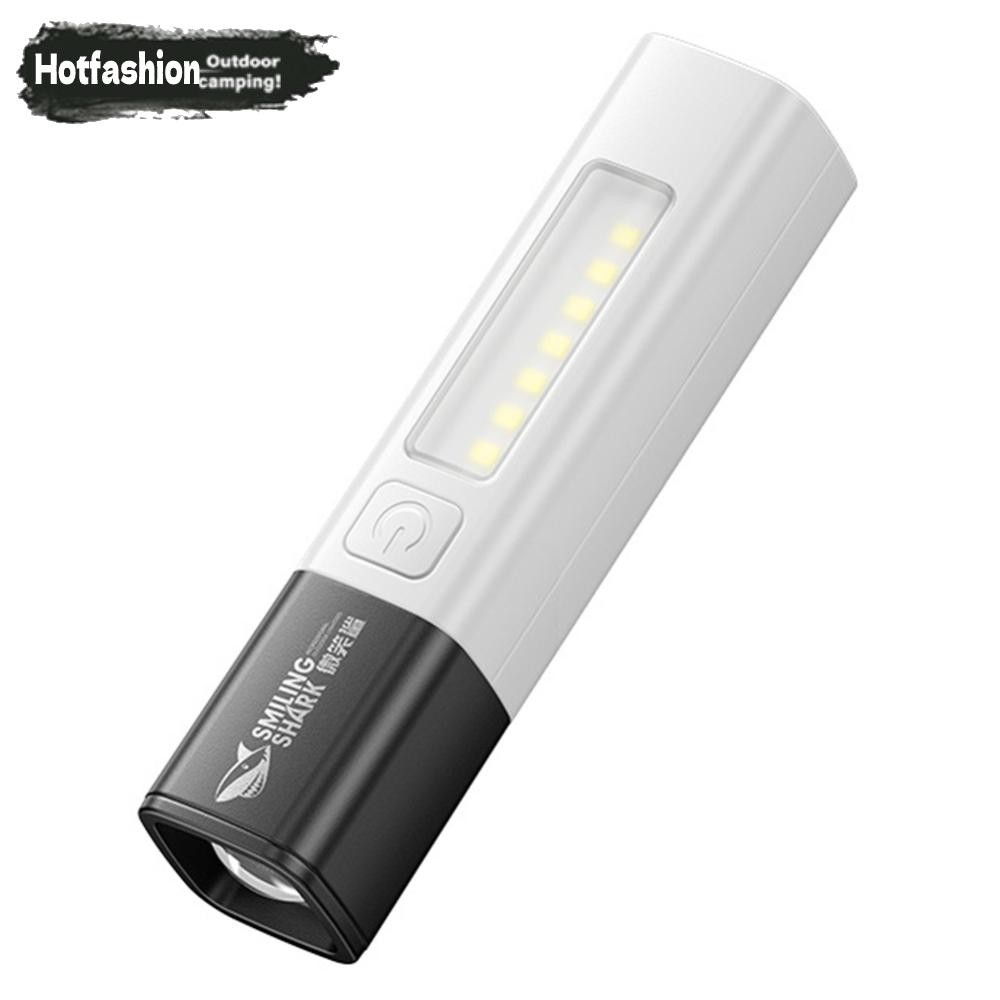 Xpe COB ไฟฉาย USB ชาร์จไฟฉายความสว่างสูงสําหรับการตกปลาเดินป่ากลางแจ้ง