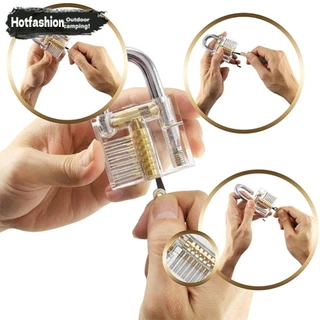 ปลดล็อค LockPractice Pick Set Key Extractor Padlock Lockpick Tool