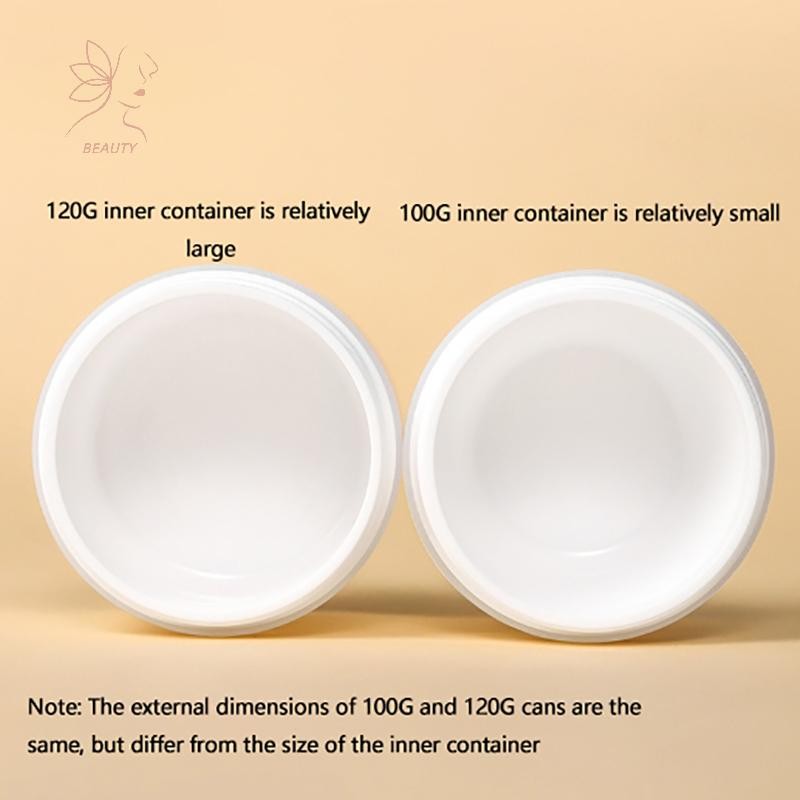 [maybeauty] 100/120/150g ฝาครอบพลิกพร้อมช้อนหรือแหนบขวดรีฟิลหม้อเปล่า Travel Face Cream โลชั่นเครื่องสําอางผ้าฝ้ายแต่งหน้า Jar {TH}