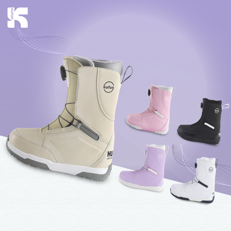 Kufun รองเท้าสโนว์บอร์ด Quick on Snowshoes แบนตัดรอบผู้หญิงผู้ชายกันน้ํา Warm อุปกรณ์สกีสกีรองเท้า