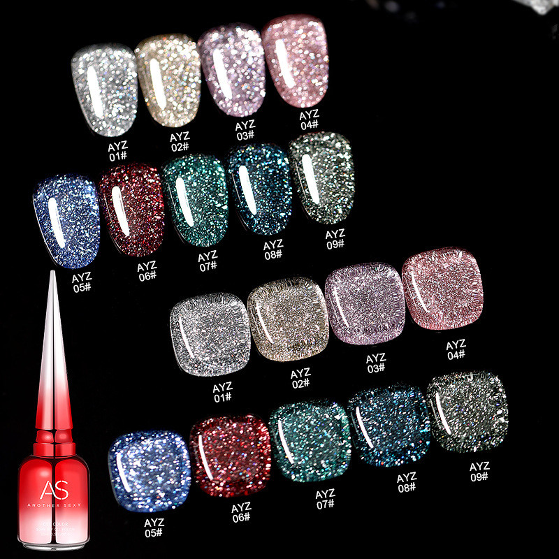 WN- ASฝาแหลม สีแฟลชกากเพชร 9สี AYZ