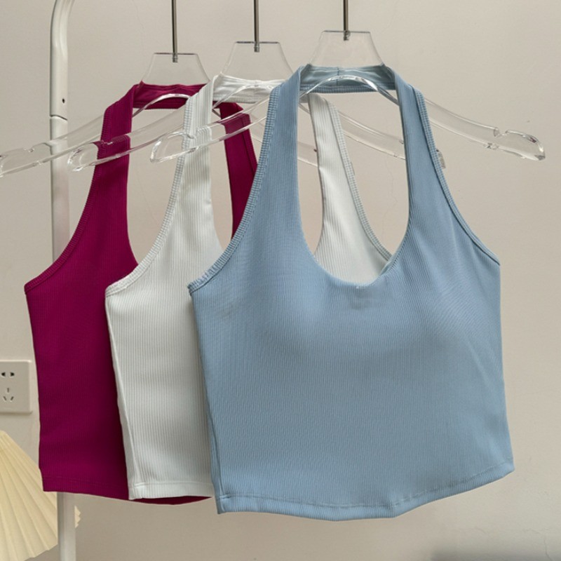 MAGGIEYOGAFixed เบาะกีฬา Bra เซ็กซี่ Backless น้ําหนักเบา Bra โยคะพิลาทิส