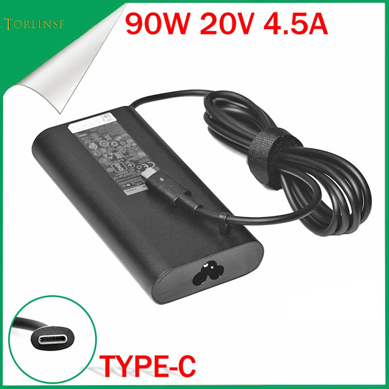 ใหม่ 20V 4.5A 90W USB Type C Power Ac Adapter Charger แล็ปท็อปสําหรับ Latitude 5280 5480 5580 LA90PM