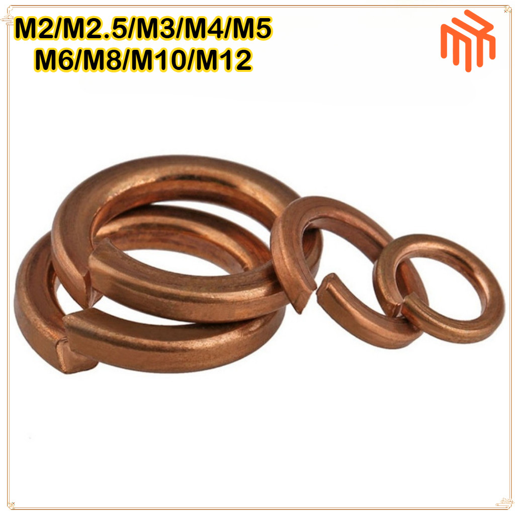 [MX1] แหวนสปริง แหวนรอง กันคลาย ทองแดง M2-M12 /อุปกรณ์จัดระเบียบ /Spring Washer Copper M2-M12 / แหวนสปริง แหวนรอง กันคลาย M2-M12/