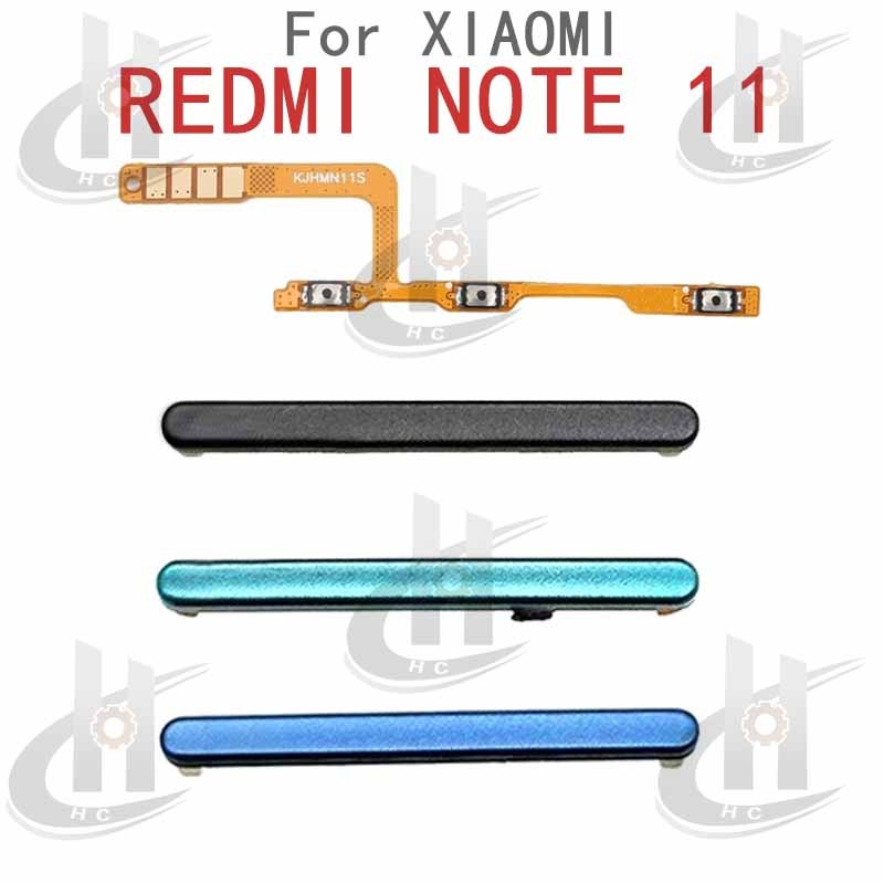 สําหรับ Xiaomi Redmi Note 11 11S 4G ปุ่มด้านข้าง Flex Cable Keys ปุ่มปิดระดับเสียงปุ่มขึ้นและลงด้านข้างอะไหล่ทดแทน