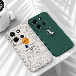 เคส infinix Note 30 5G สีทึบ infinix Note30 ภาพประกอบอวกาศ เคสโทรศัพท์นักบินอวกาศ XTKR