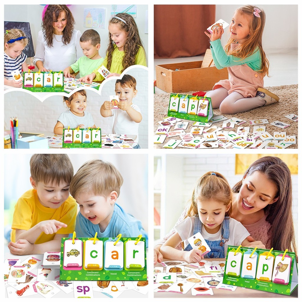 129ใบ การ์ดคำศัพท์ภาษาอังกฤษ บัตรคำศัพท์เด็ก แบบปฏิทิน ฝึกอ่านและอ่านสะกด