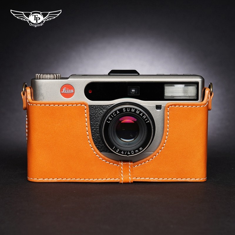 [ติดตามส่วนลดทันที] หนังแท้ Leica Leica minilux 40 มม.กระเป๋ากล้อง minilux ซองหนังซูม Cowhide เคสป้อ