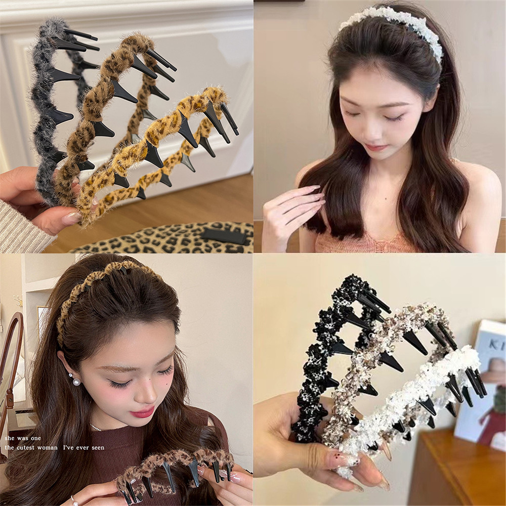 ที่คาดผมตุ๊กตาหยักหวานแสงหรูหราอารมณ์แฟชั่นระดับไฮเอนด์การออกแบบกิ๊บเครื่องประดับผมใหม่