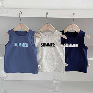 เกาหลี - สไตล์บางพิมพ์ด้านใน - สวมเสื้อกั๊กสําหรับเด็กในฤดูร…