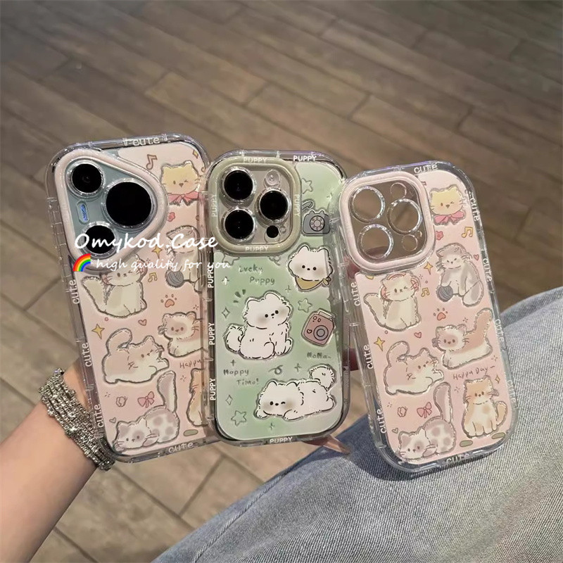 Insน่ารักpuppy CatกระจกBracketปลอกสําหรับiPhone 11 16 15 14 13 12 Pro Max 7 8Plus X XR XS Max Insกระจกเคสโทรศัพท์+Lanyard Anti Drop Cover ราคา ถูกที่สุด ดีลบีเคเค แกลเลอรีภาพที่ 2