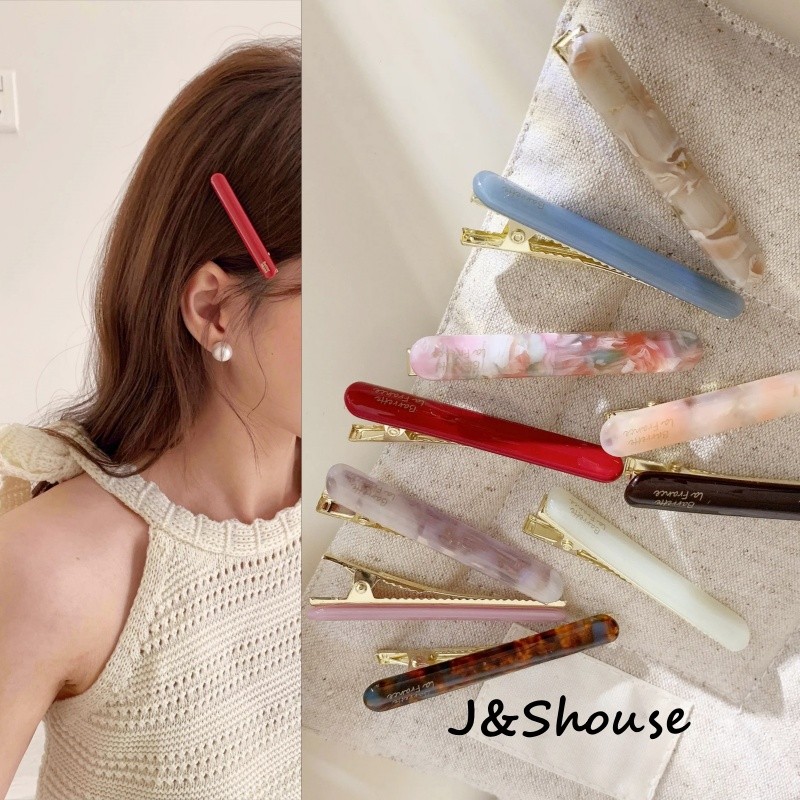 Kf980 สาวหวานเกาหลีอะซิเตทเรียบง่าย I รูปทรงบางจระเข้คลิปกิ๊บอุปกรณ์เสริมผู้หญิง