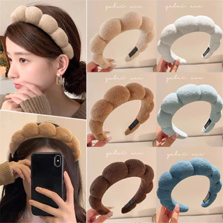 ที่คาดผมเมฆสีฟ้าล้างหน้าใหม่ฟองน้ําสิ่งประดิษฐ์กะโหลกสูงสําหรับผู้หญิง