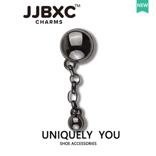 JJBXC charm จิบบิท ดาวห้าแฉก ตัวเสริมรองเท้าเพชรดำ สำหรับคนชอบความเท่ DIY จิ๊บบิท charm