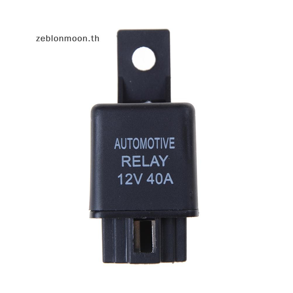 [H&B Apr] 12V 40A รีเลย์รถยนต์ 4 Pins SPST รีเลย์สัญญาณเตือนพร้อมซ็อกเก็ตรีเลย์ {th}