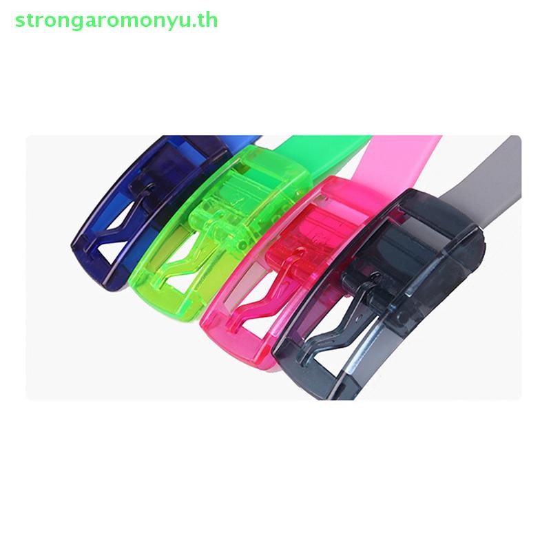 Strongaromonyu Candy Type แฟชั่นผู้ชายและผู้หญิงคนรักทั่วไปเข็มขัดซิลิกาเจลเข็มขัดพลาสติก Defenceภูมิแพ้เข็มขัดป้องกันสิ่งแวดล้อม TH