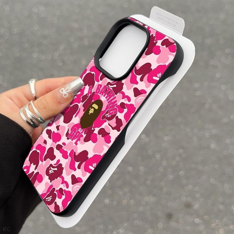 เคสโทรศัพท์หัวลิงสีแดงกุหลาบสำหรับ iPhone 15 Pro 11 Pro Max 13 Pro 12 Pro Max 16 Plus 15 Pro Max 14 Pro Max 16 Pro Max 14 Pro 13 เคสเจลนุ่มกันกระแทกแบบครึ่งแพ็ค