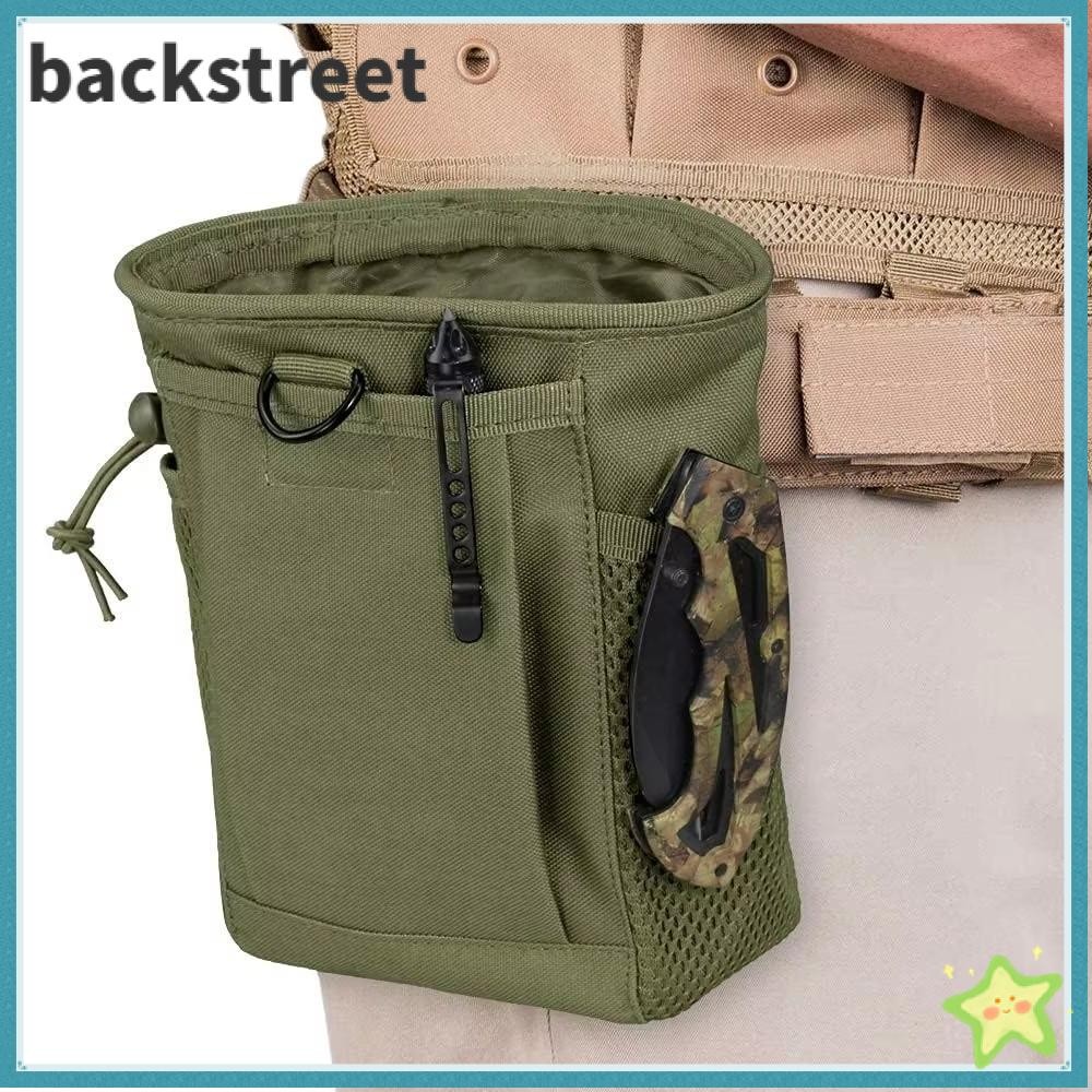 Backstagereat Storage Bag กระเป๋าคาดเอวแบบพกพากลางแจ้ง, เข็มขัดสวมใส่แบบปรับได้ Drawstring Tool Bag Small Storage Accessories